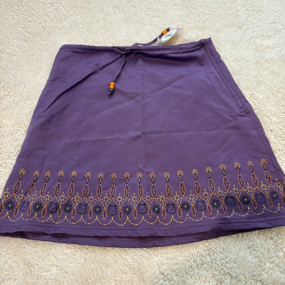 VTG 2000s Girls Purple Winnie the Pooh Cotton Skirt Sz14 Disney Resort Vacation